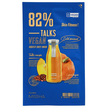 Missha Тканевая маска Talks Vegan Squeeze Sheet Mask Skin Fitness,27g. в5210/4 Missha