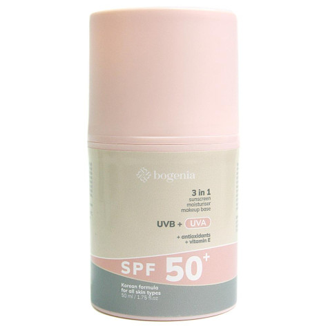 Bogenia Сонцезахисний крем для обличчя Sunscreen Face Cream SPF 50+ BG422.001,50ml. в9997 Bogenia Bogenia Сонцезахисний крем для обличчя Sunscreen Face Cream SPF 50+ BG422.001,50ml. в9997 Bogenia
