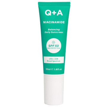 Q+A Балансирующий солнцезащитный крем для лица SPF50  Niacinamide  Balancing Daily Sunscreen 50ml				 в10133