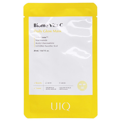 UIQ(4783)Осветляющая тканевая маска Biome Vita C ,20ml. в5379/1 UIQ