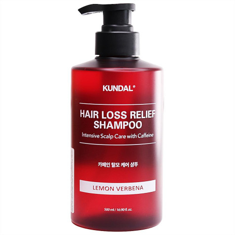 KUNDAL Шампунь проти випадання Natural Caffeine & Intensive Scalp Care Shampoo Lemon Verbena, 500ml.